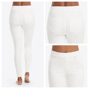 SPANX‎ White Skinny Slimming Jeans Raw Hem